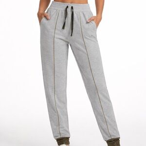 Halfhearted Women Gray and Gold Joggers